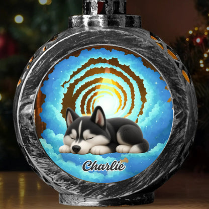 Custom Candlelight Lantern Ornament - Personalized Pet Christmas Memorial Sympathy Gifts For Dogs, Cats - Pawprints Forever In My Heart