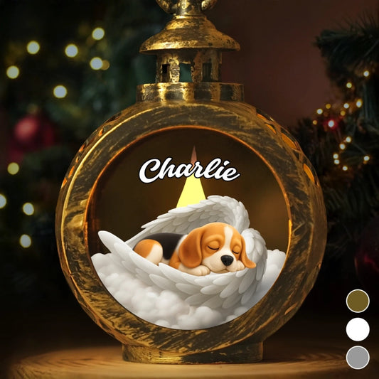 Custom Candlelight Lantern Ornament - Personalized Pet Christmas Memorial Sympathy Gifts For Dogs, Cats - Loved Beyond The Stars