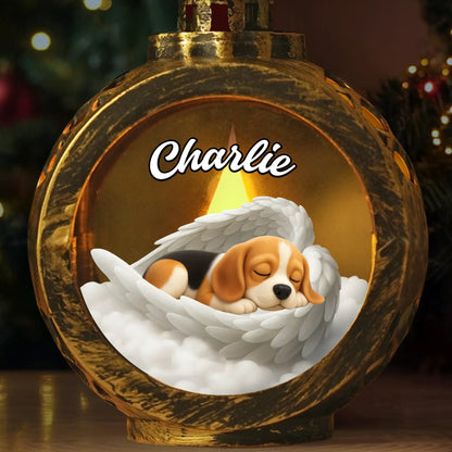 Custom Candlelight Lantern Ornament - Personalized Pet Christmas Memorial Sympathy Gifts For Dogs, Cats - Loved Beyond The Stars