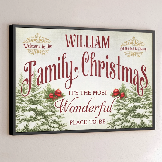 Personalized Christmas Birthday Gifts For Mom, Dad, Brother, Sister, Kids - Where Christmas Memories Never End - Personalized Poster