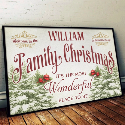 Personalized Christmas Birthday Gifts For Mom, Dad, Brother, Sister, Kids - Where Christmas Memories Never End - Personalized Poster