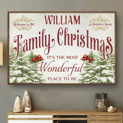 Personalized Christmas Birthday Gifts For Mom, Dad, Brother, Sister, Kids - Where Christmas Memories Never End - Personalized Poster