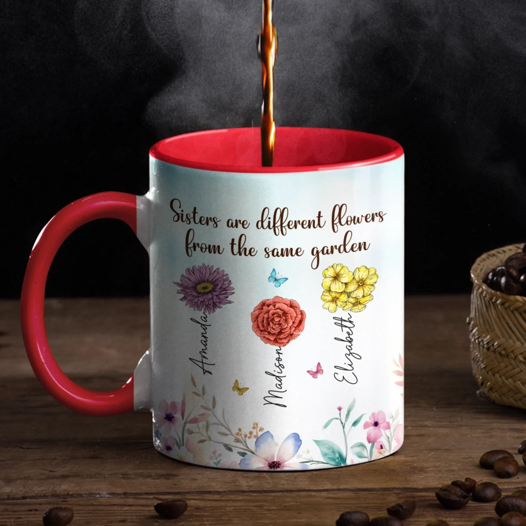 Custom Accent Mug - Personalized Best Friend Birthday Gifts For Women, Besties, Sisters, BFF - Sip Laugh Repeat