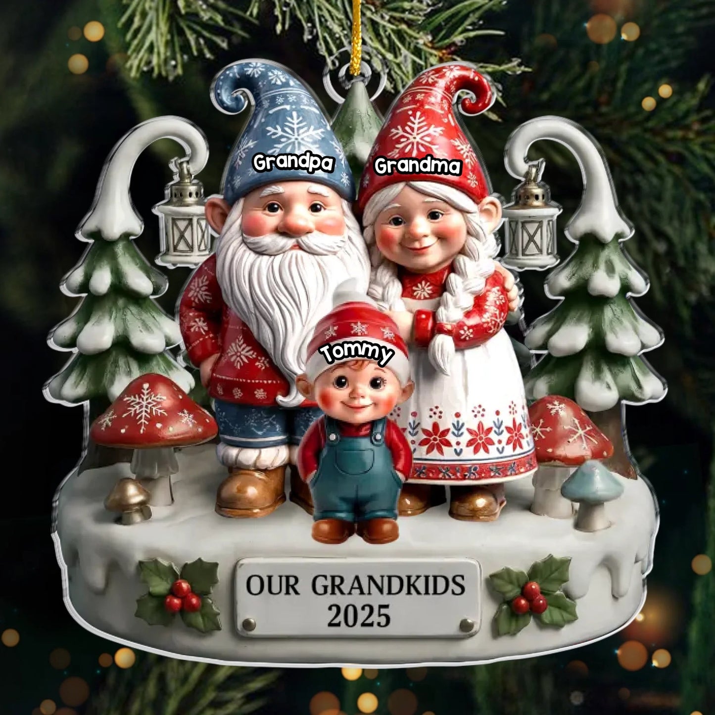 Custom Acrylic Ornament - Personalized Christmas Birthday Gifts For Mom, Dad, Grandma, Grandpa, Kids - Together Home Feels More Magical