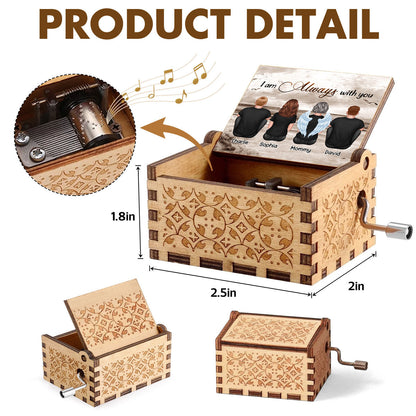 Always With You Sky Family Members, Memorial Personalized Music Box, Sympathy Gift