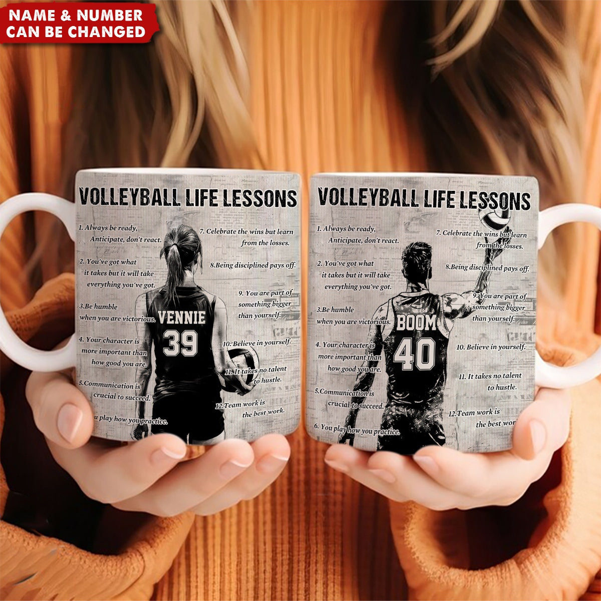 Personalized Volleyball Life Lessons Mug - Great Gift For Volleyball Lovers