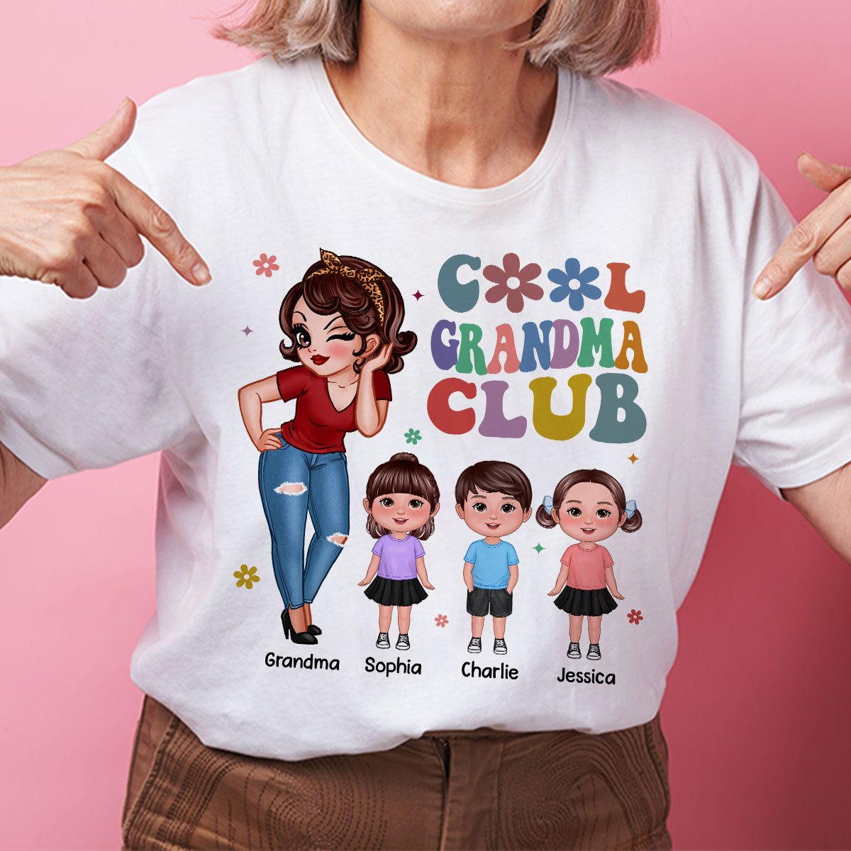 Cool Grandma Club Personalized Shirt, Gift For Grandma
