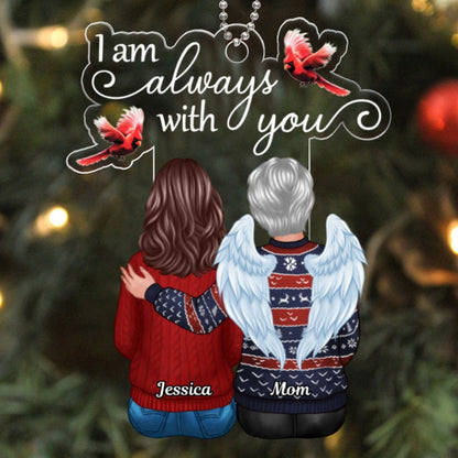 Cardinals I Am Always With You Christmas Family Memorial Remembrance Gift Personalized Acrylic Ornament