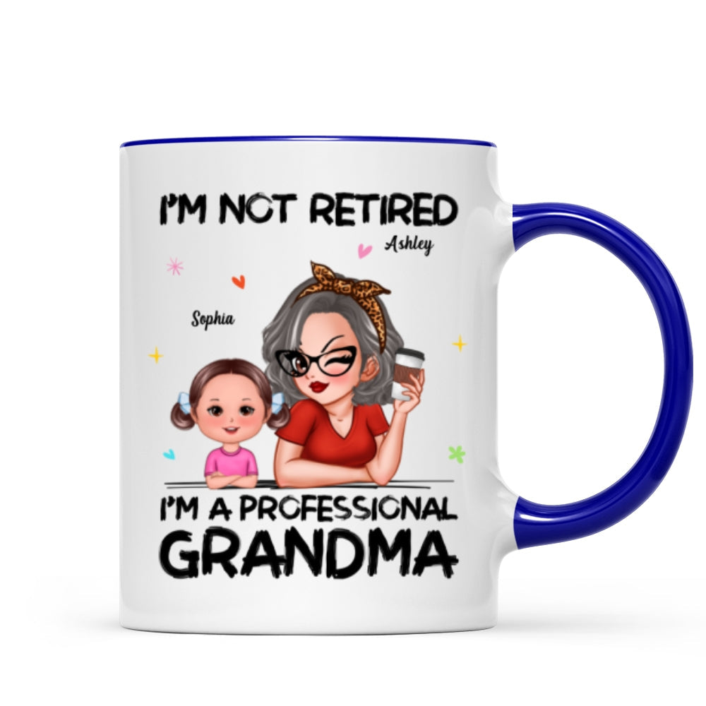I'm Not Retired I'm A Professional Grandma Personalized Mug, Retirement Gift For Grandma