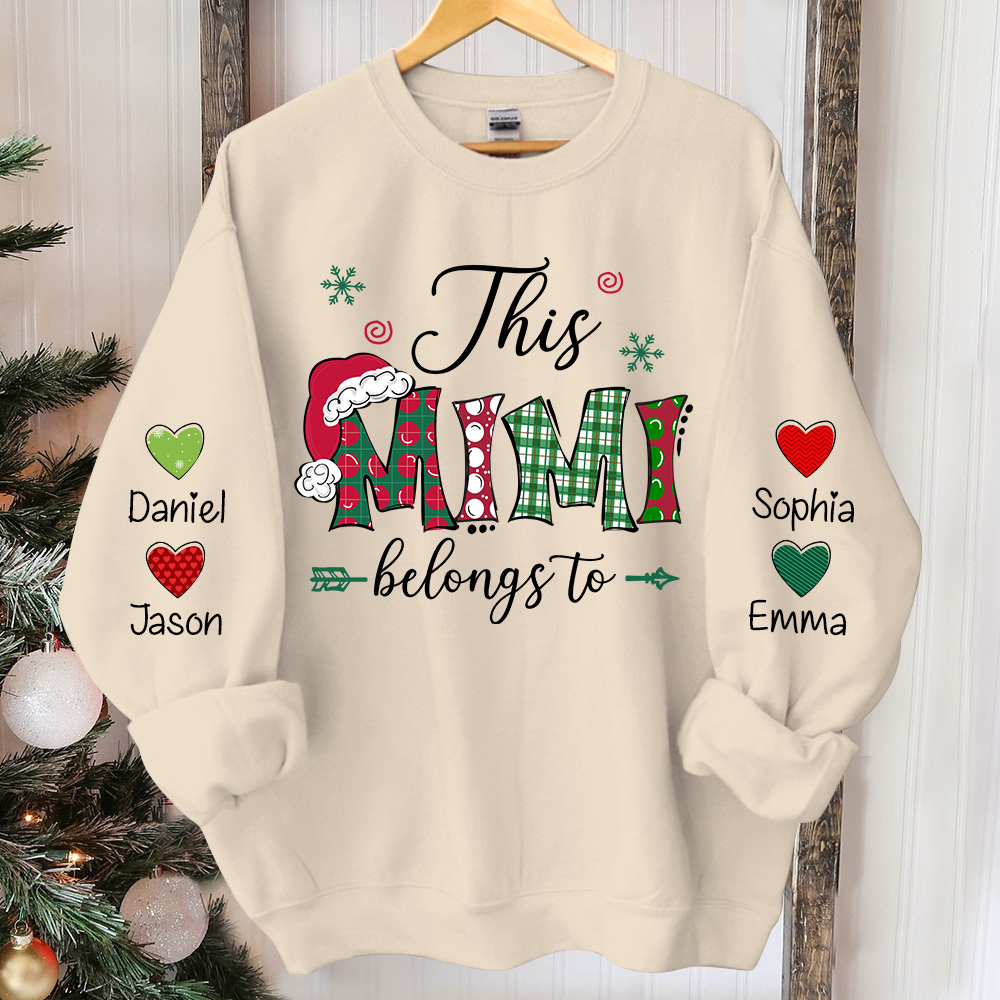 This Mimi Belongs To Sweatshirt, Mimi And Kids Christmas, Grandma Gift TH Sweatshirt