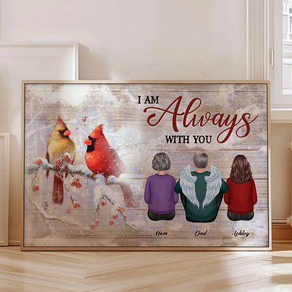 Cardinals Family Sitting Memorial Personalized Poster, Remembrance Gift, Sympathy Gift