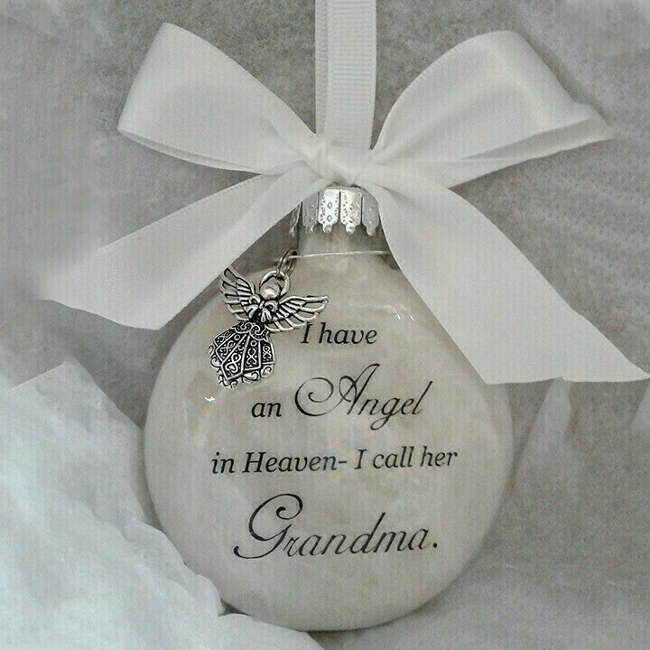 Memorial ornaments feather ball - Angel In Heaven Memorial Ornament