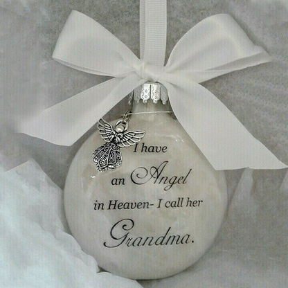 Memorial ornaments feather ball - Angel In Heaven Memorial Ornament