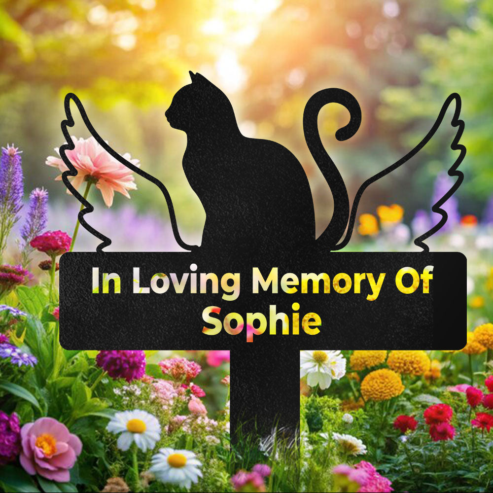 In Loving Memory Cat Garden Stake Personalized Gift