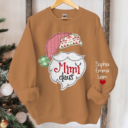 Custom Mimi Claus Christmas With Grandkids Sweatshirt