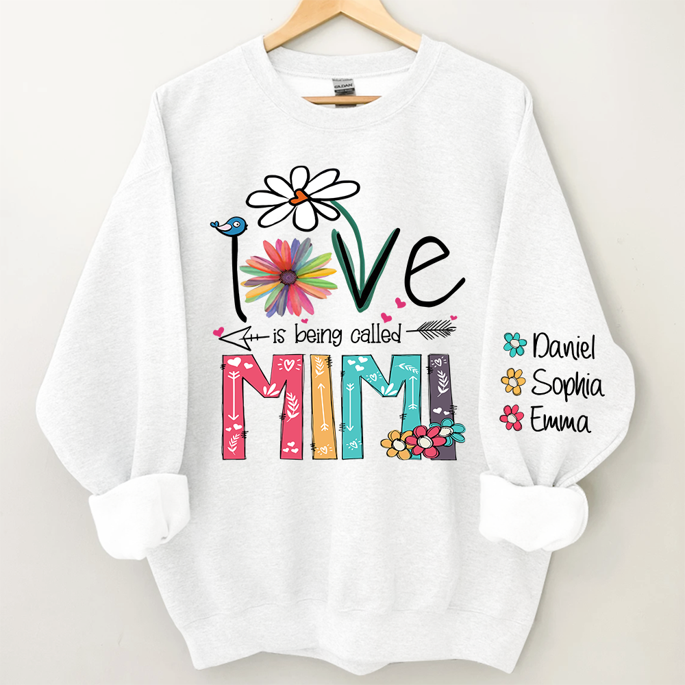 Personalized Mimi Sweatshirt, Love Is Being Called Mimi And Kids, Grandma Gift TH Sweatshirt