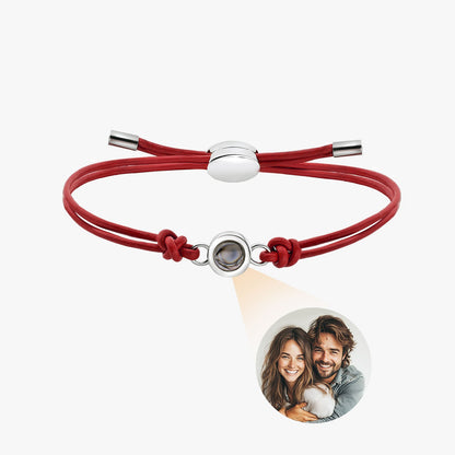 Personalized  Genuine Leather Photo Bracelet for Gift