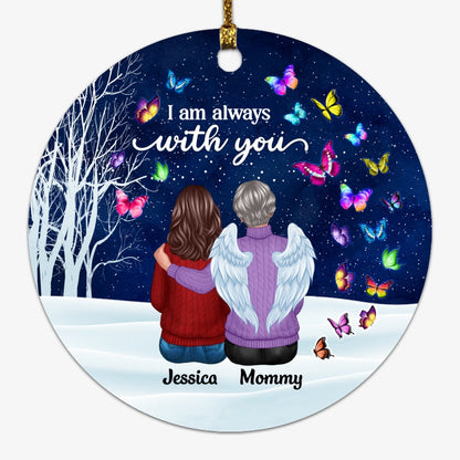 Butterflies Always With You Memorial Personalized Circle Ornament