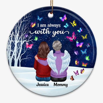 Butterflies Always With You Memorial Personalized Circle Ornament