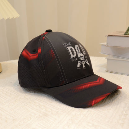 Best Dad Ever Fist Bump Personalized Classic Cap, Father's Day Gift For Dad, Gift For Husband