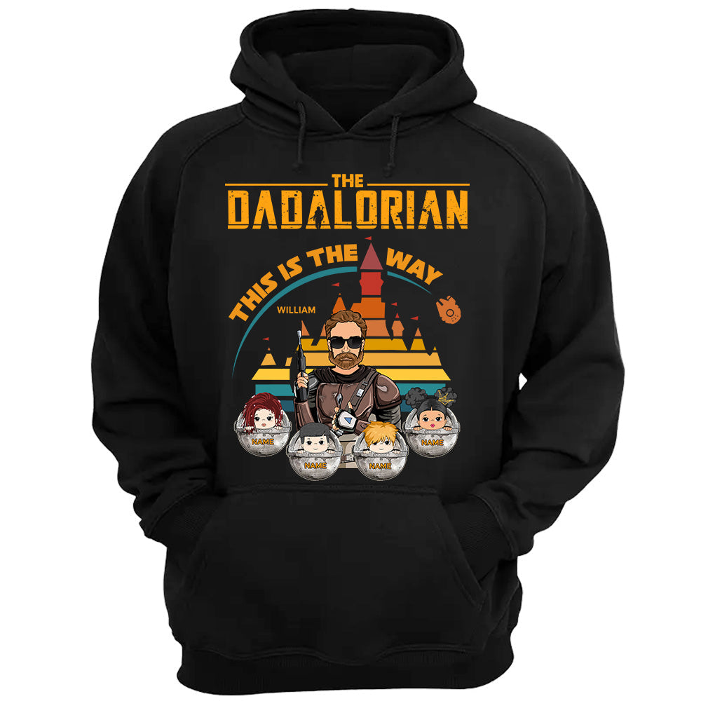 The Dadalorian This Is The Way - Personalized Shirt For Dad Custom Nickname With Kids Gift