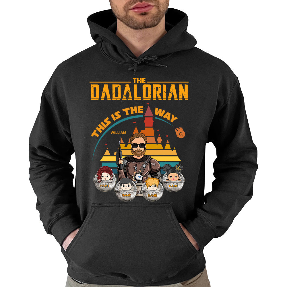 The Dadalorian This Is The Way - Personalized Shirt For Dad Custom Nickname With Kids Gift