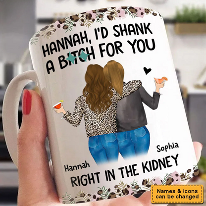 Personalized Gift For Friend Sip Coffee, Share Laughs, Support Each Other Mug