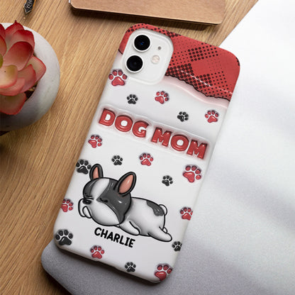 Dog Mom Version 2 - Personalized Custom 3D Inflated Effect Phone Case