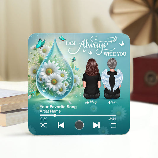 Realistic Teardop Family Members Memorial Personalized Music Fridge Magnet, Sympathy Gift