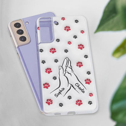 Paw And Hand - Personalized Custom 3D Inflated Effect Phone Case