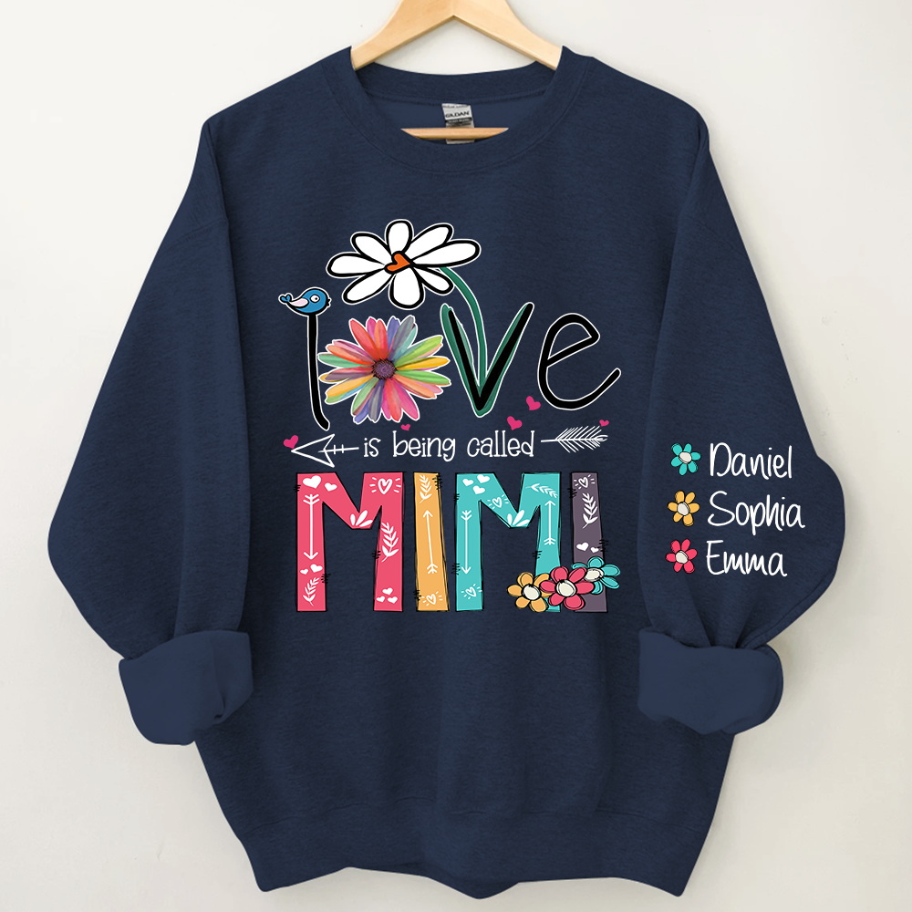 Personalized Mimi Sweatshirt, Love Is Being Called Mimi And Kids, Grandma Gift TH Sweatshirt