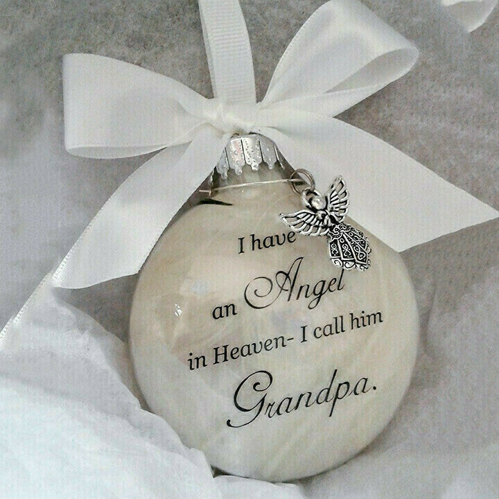 Memorial ornaments feather ball - Angel In Heaven Memorial Ornament