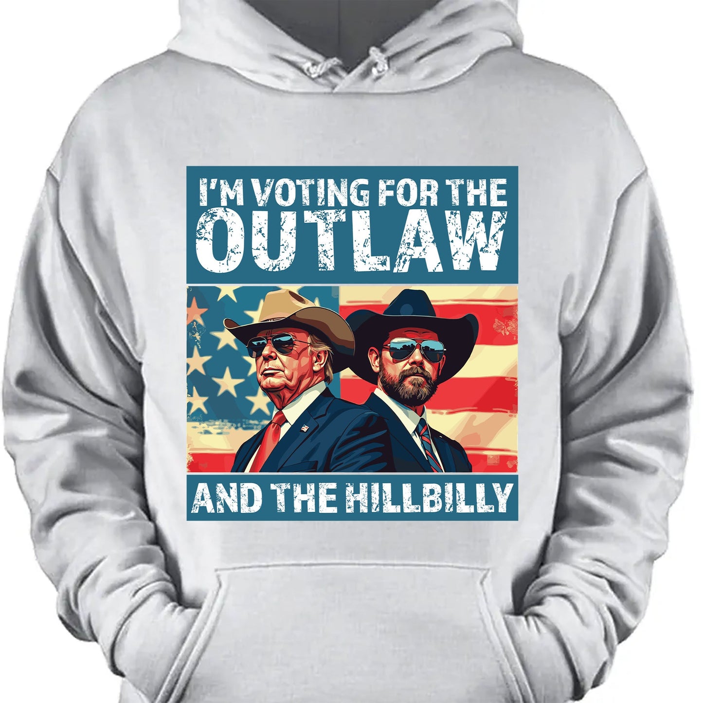 I'm Voting For The Outlaw And The Hillbilly Trump Shirt | Trump Vance Shirt | Trump Supporters Shirt Dark C1537 - GOP