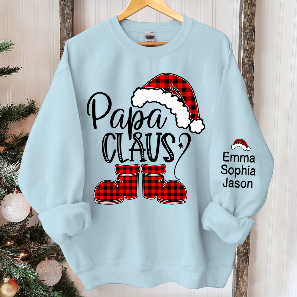 Papa Claus Christmas, Custom Papa And Kids, Grandpa Gift TH Sweatshirt