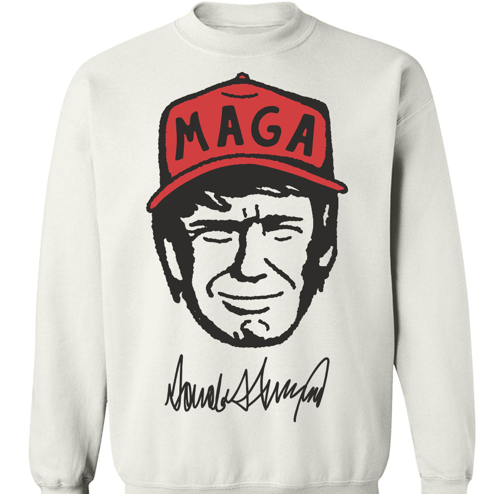 Trump MAGA Hat Cartoon Shirt, Trump MAGA Sweatshirt, Republican Sweater T1588 - GOP