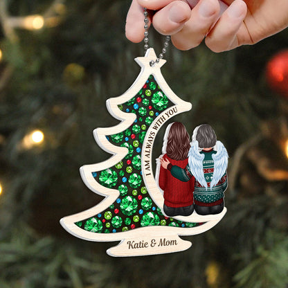 Always With You Gorgeous Christmas Tree Memorial Personalized 2-Layer Acrylic Ornament, Sympathy Gift