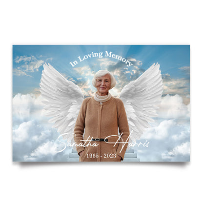 Gateway To Heaven Memorial Personalized Poster, Memorial Keepsake of Lost Loved Ones, Whispers from Heaven