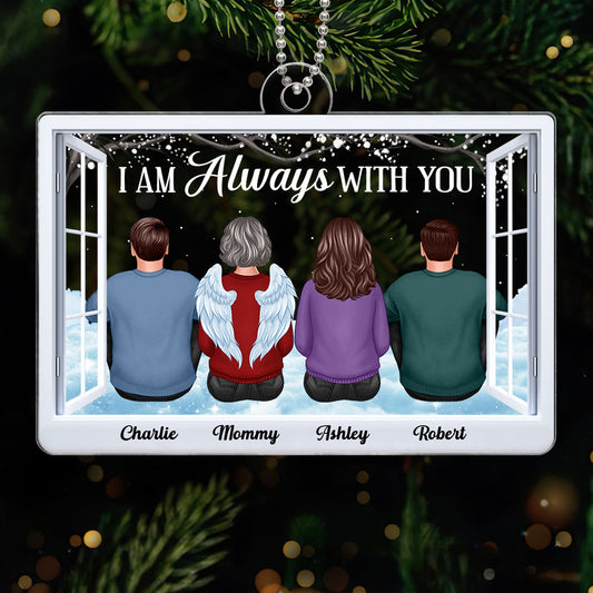 Those We Love Don‘t Go Away Memorial Gift Family Portrait Sympathy Gift Personalized Acrylic Ornament