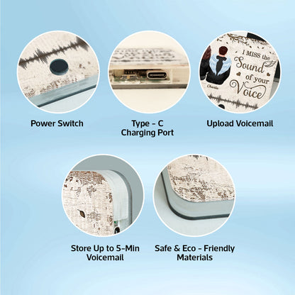 Always With You Couple Back View Under Tree Voice Message Keepsake Sympathy Gift Personalized Music Fridge Magnet