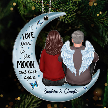Always With You Family Memorial Sympathy Keepsake Moon Personalized Acrylic Ornament