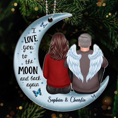 Always With You Family Memorial Sympathy Keepsake Moon Personalized Acrylic Ornament