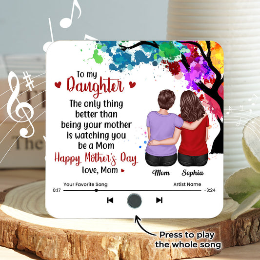 From Mom To My Daughter Personalized Music Fridge Magnet, Heartfelt Mother's Day Gift for Daughter, Daughter-in-law