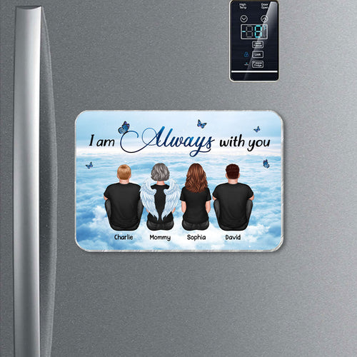 Always With You Sky Family Memorial Personalized Acrylic Fridge Magnet, Remembrance Gift, Sympathy Gift