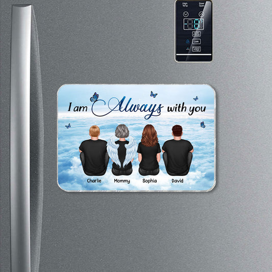 Always With You Sky Family Memorial Personalized Acrylic Fridge Magnet, Remembrance Gift, Sympathy Gift
