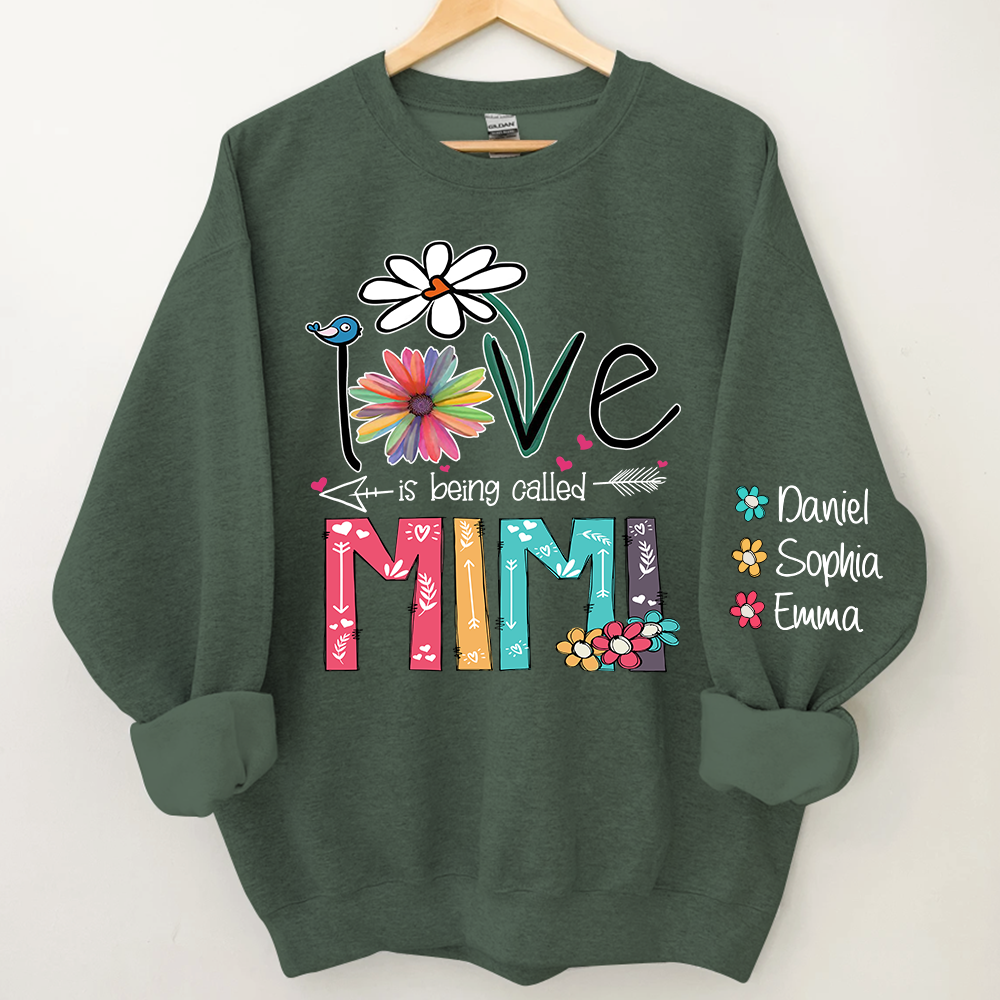 Personalized Mimi Sweatshirt, Love Is Being Called Mimi And Kids, Grandma Gift TH Sweatshirt