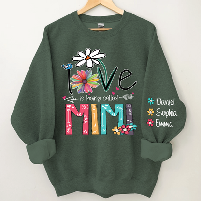 Personalized Mimi Sweatshirt, Love Is Being Called Mimi And Kids, Grandma Gift TH Sweatshirt