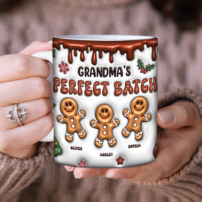 Grandma's Perfect Batch Gingerbread Grandkids Personalized Mug