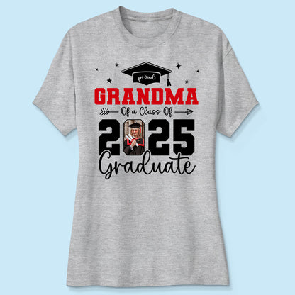 Proud Family Of 2025 Senior Graduation Photo Personalized Shirt
