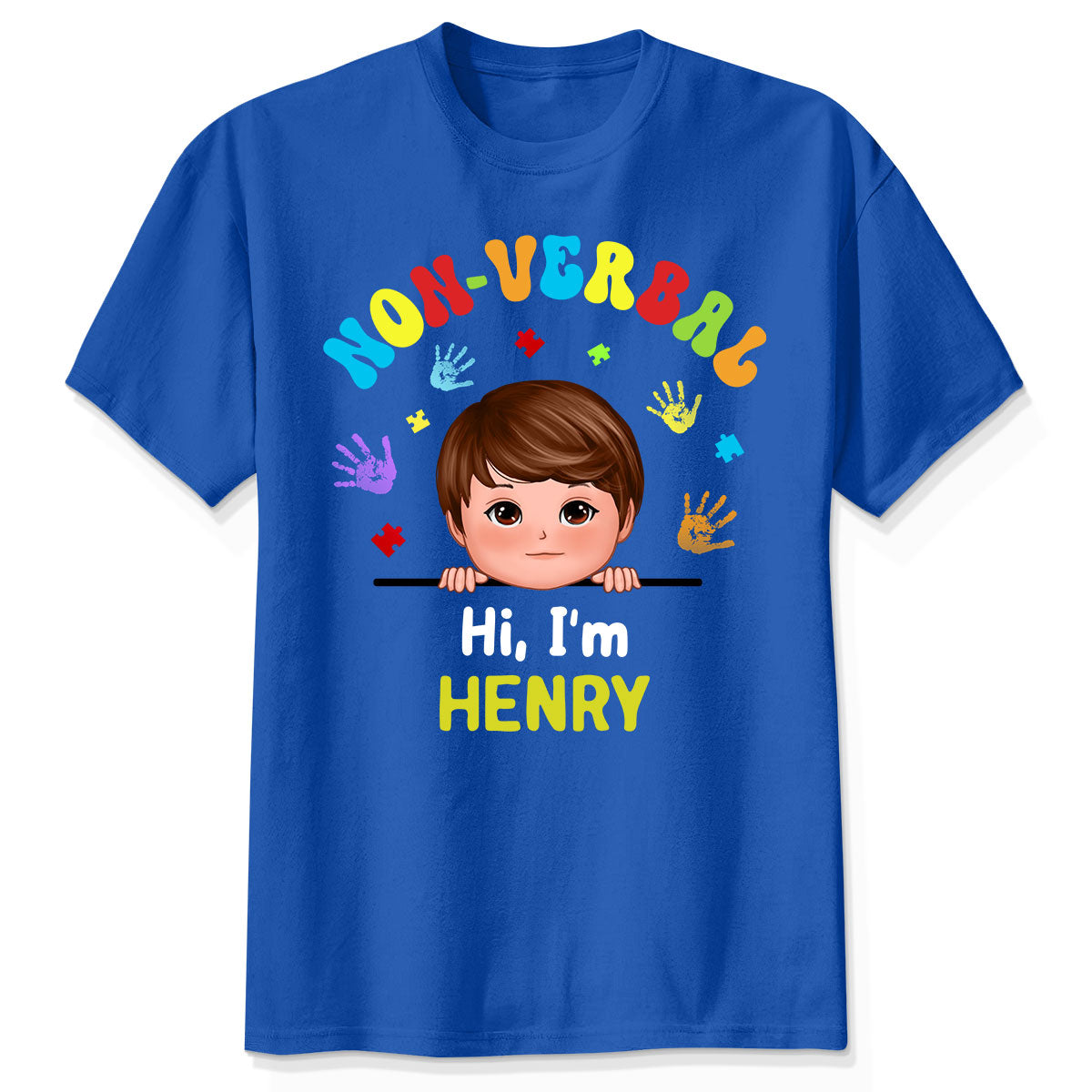 Non Verbal Hello Autism Awareness Personalized Shirt