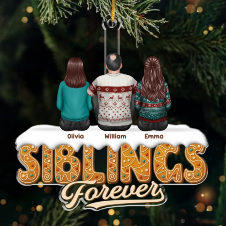 Custom Acrylic Ornament - Personalized Christmas Birthday Gifts For Brother, Sister - You Keep Me Grounded